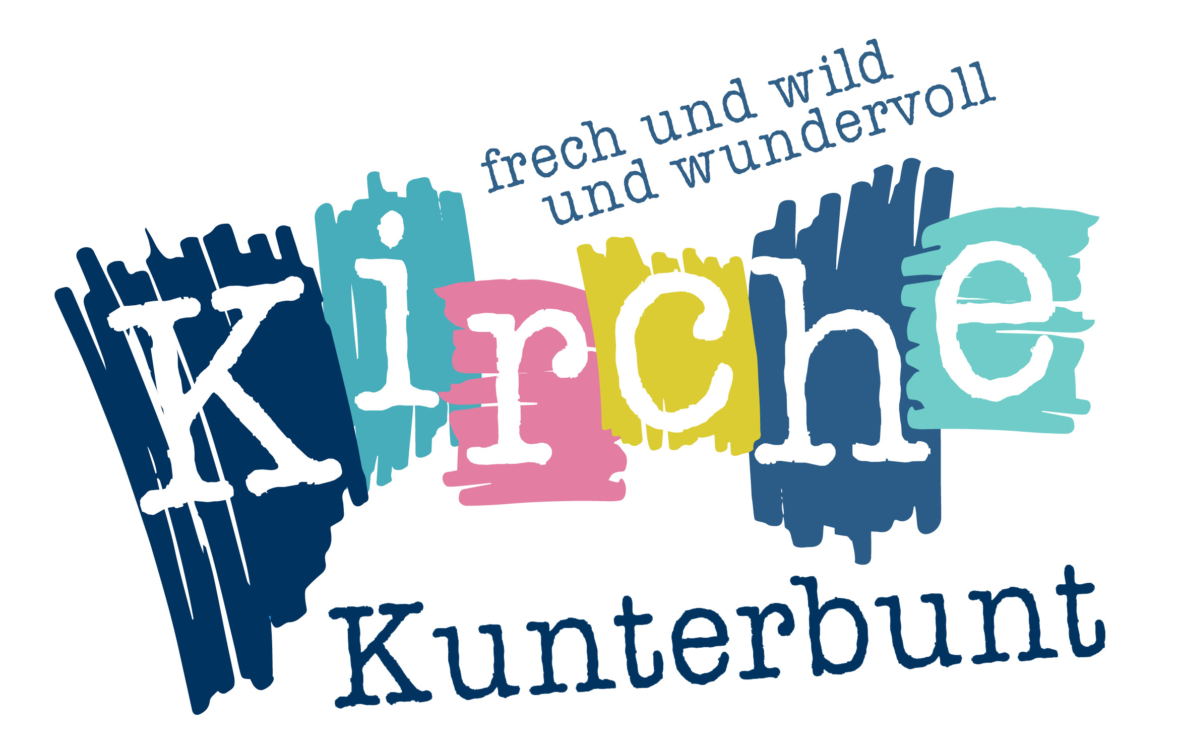 Logo Kirche Kunterbunt, frech und wild und wundervoll